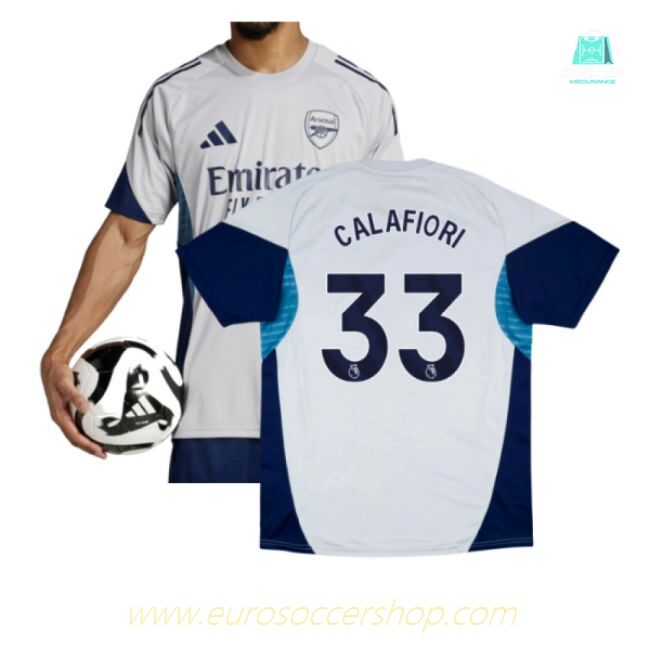 2025-2026 Arsenal Training Shirt (Grey Two) (Calafiori 33)