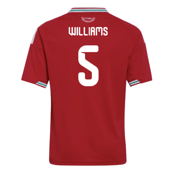 Genuine 2026-2027 Wales Home Shirt (Kids) (Williams 5) Official Team Jersey
