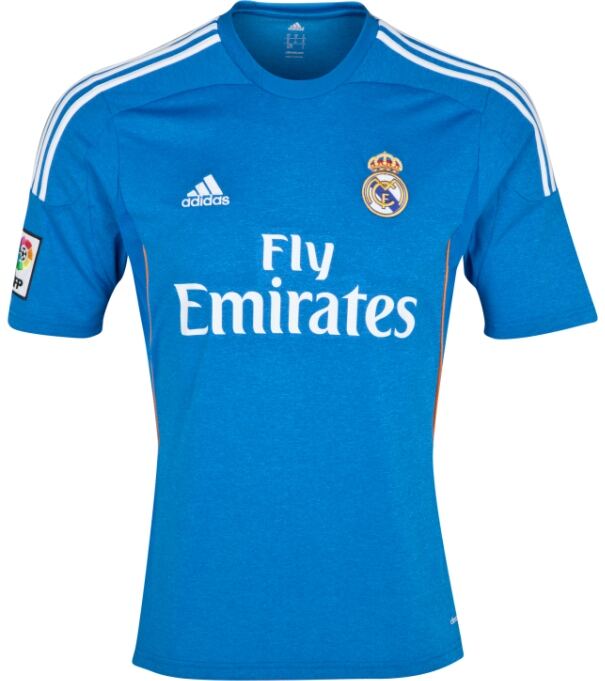 13-14 Real Madrid 2 Varane Away Blue Soccer Jersey Shirt - Official