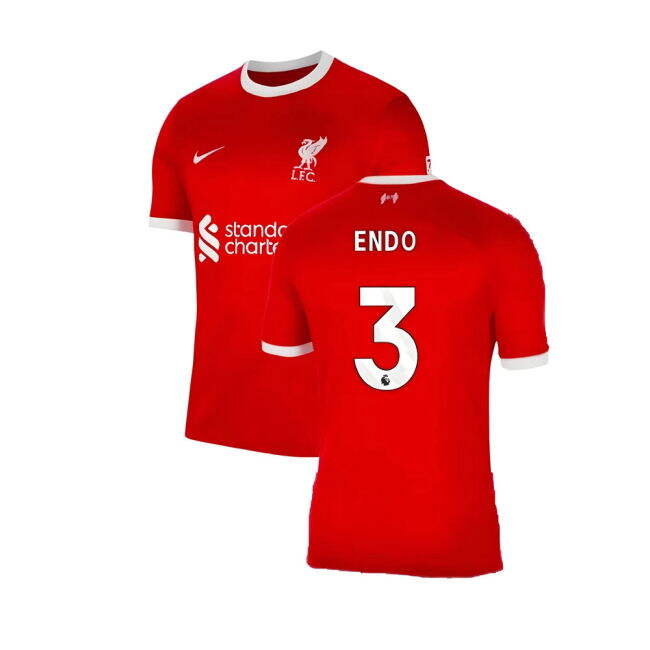 Liverpool 2023-20 Home Football Shirt Featuring Endo 3 L M S