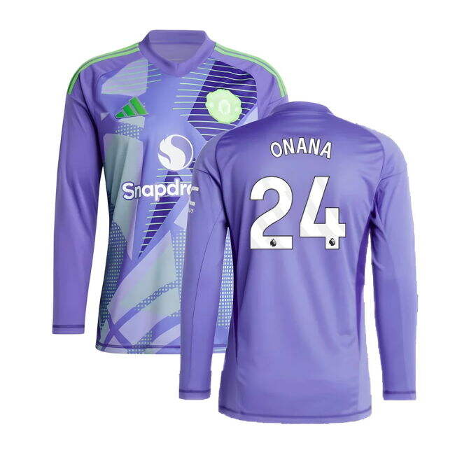 Genuine Man Utd Onana 24 2024 2024-2025 Man Utd Home LS Goalkeeper ...