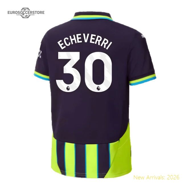 2024-2025 Man City Alternative Jersey Kids Echeverri 30