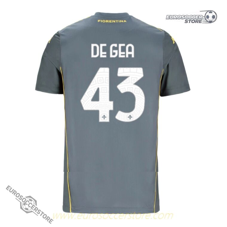 Fiorentina Goalkeeper DE GEA 43 Grey Version Jersey 25-26 Season