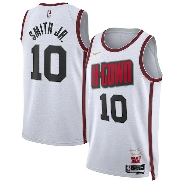Official Jabari Smith HOU Basketball Jersey - White - Licensed Product