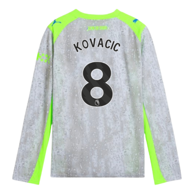 2025-2026 Man City Long Sleeve Third Shirt (Kids) (Kovacic 8) (Fan ...