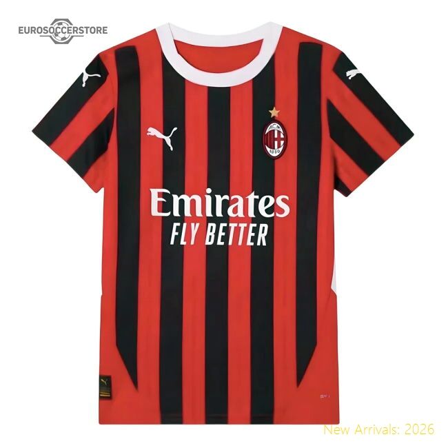 Ac Milan Pro-level Home Jersey Calcio Performance Fabric