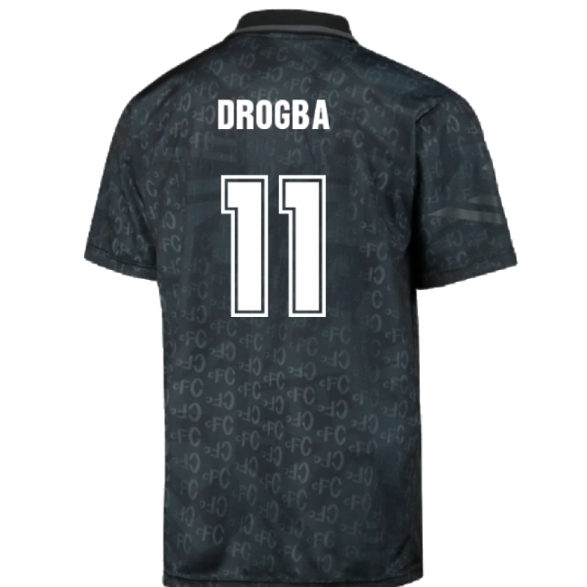 Premium Chelsea 1992 Black Out Retro Football Shirt (drogba 11)
