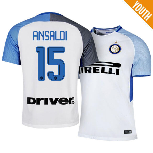 Inter Milan Away 201718 Cristian Ansaldi 15 Soccer Jersey Shirt -