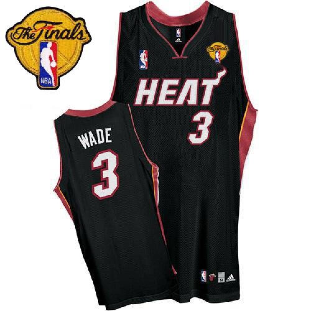 Premium Quality Men's Heat #3 Dwyane Black Basketball Jersey