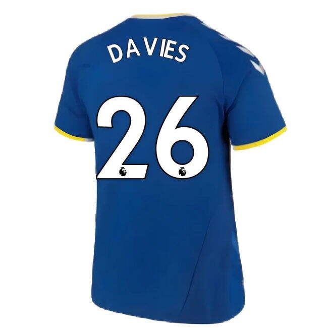 Everton 2021-2022 Home (davies 26) - Authentic Match Quality Edition