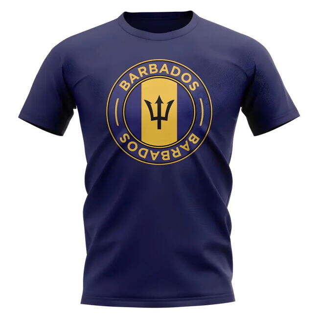Collector'S-Item Barbados Football Badge T-Shirt (Navy)