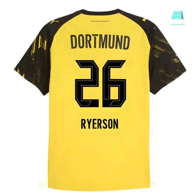 2025-2026 Borussia Dortmund Authentic Home Shirt (Ryerson 26)