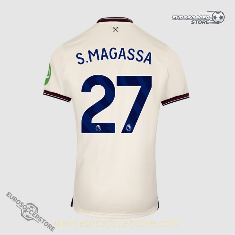 S.MAGASSA 27 West Ham United Away Jersey for the 25-26 Season