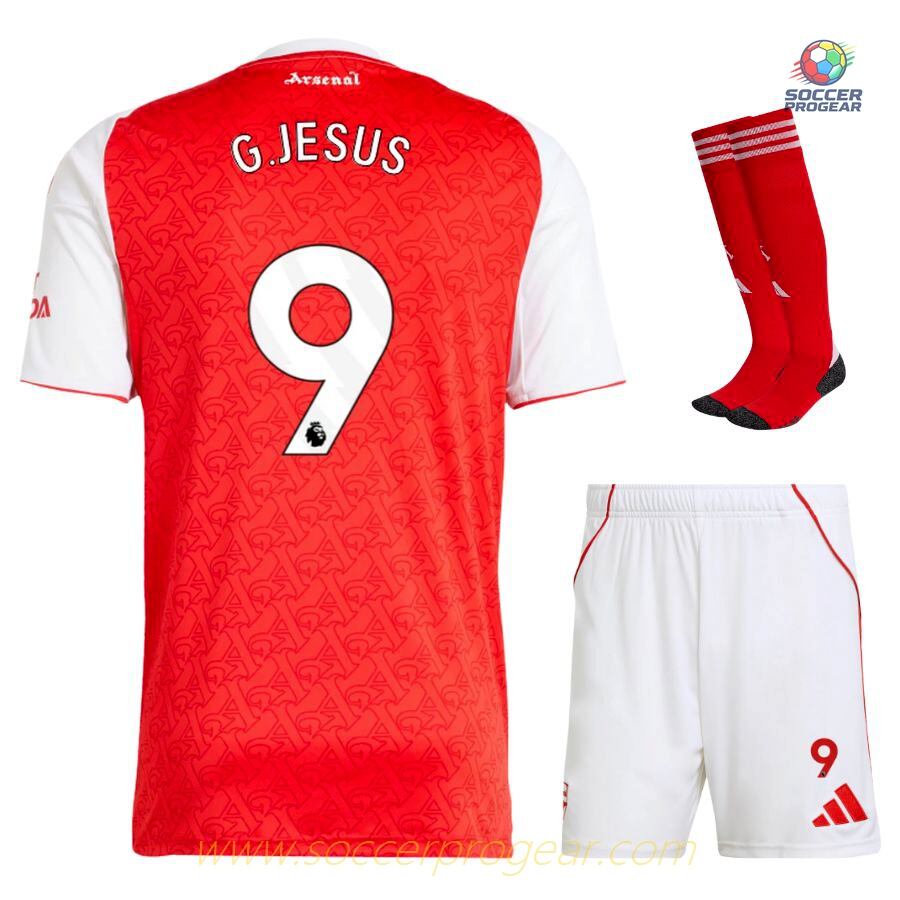 Arsenal 2025-26 Edition Jesus Children Home Football Shirt Team Jersey