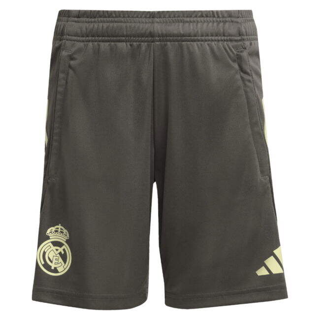 2025-2026 Real Madrid Training Shorts (Utility Grey) - Kids