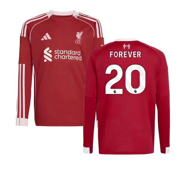 Liverpool Home Soccer Shirt 2025-20 Forever 20 L M S Kids