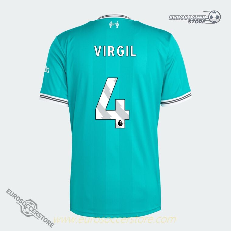 VIRGIL 4 Liverpool Third Football Jersey for the 25-26 Season