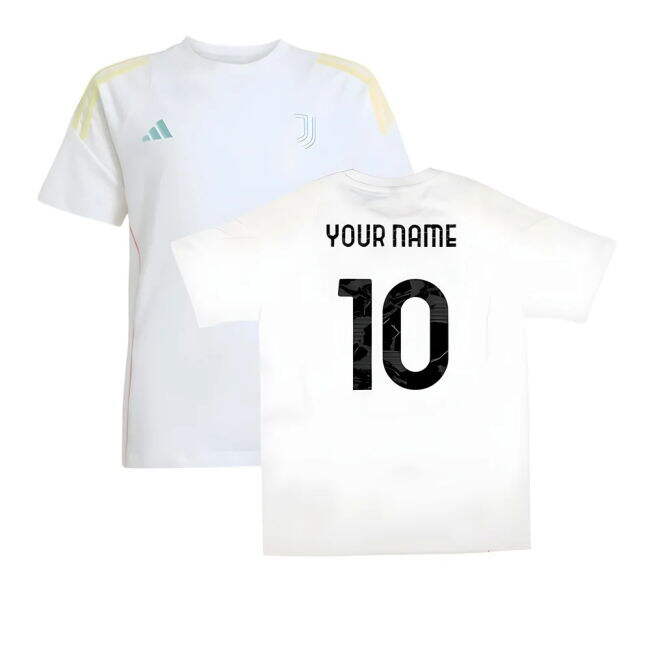 2025-2026 Juventus Training Tee (White) - Kids (Your Name)