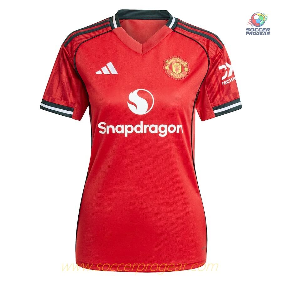 Manchester United Home Football Team Jersey 2025-2026 Season Women's