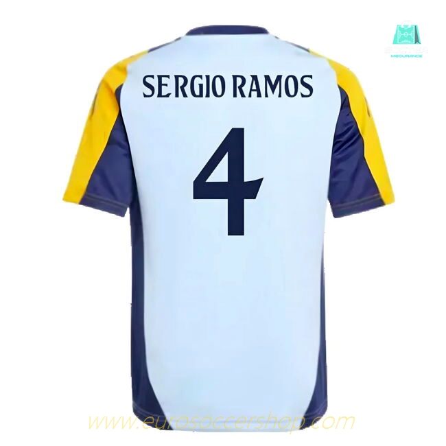 2024-2025 Real Madrid Training Shirt (Glow Blue) - Kids (Sergio Ramos 4)