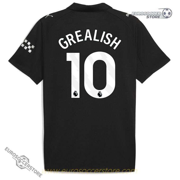 Away Jersey of Manchester City for 25-26 Season with GREALISH 10 on It