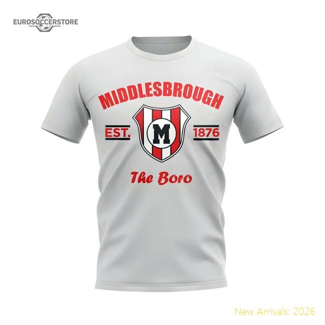 Official Middlesbrough Established Football T-shirt (white) - Premium