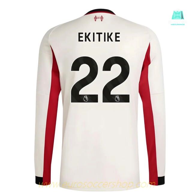 2025-2026 Liverpool Long Sleeve Away Shirt (Ekitike 22)