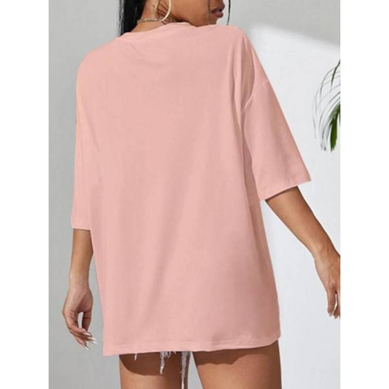 Cartoon Print Loose Casual T Shirt SU0058