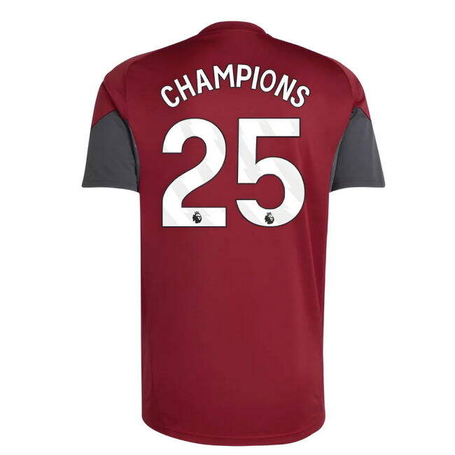 2025-20 Arsenal Training Football Shirt Champions Name & Number L M S