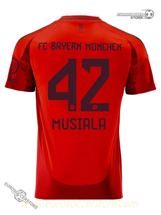 Bayern Munich's 24-25 Home Jersey with Musiala 42 Printing