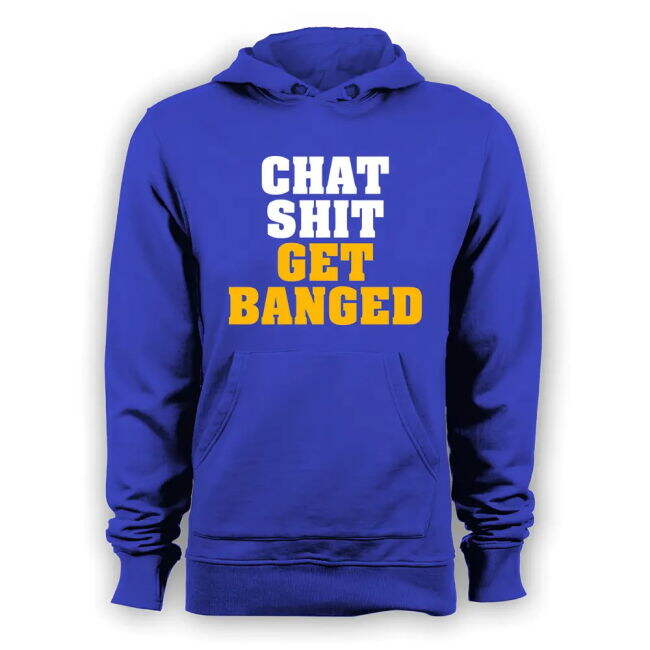 match worn Leicester City Jamie Vardy Chat Get Banged Hoody (Blue)