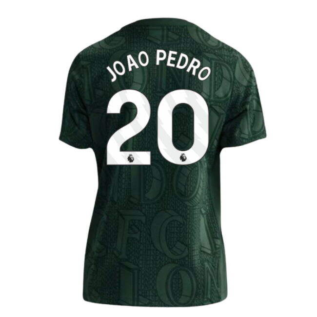 2025-2026 Chelsea Pre Match Shirt (Green) - Kids (Joao Pedro 20)