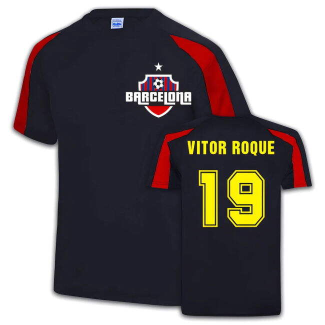 Barcelona Football Shirt (Vitor Roque 19) Moisture Wicking