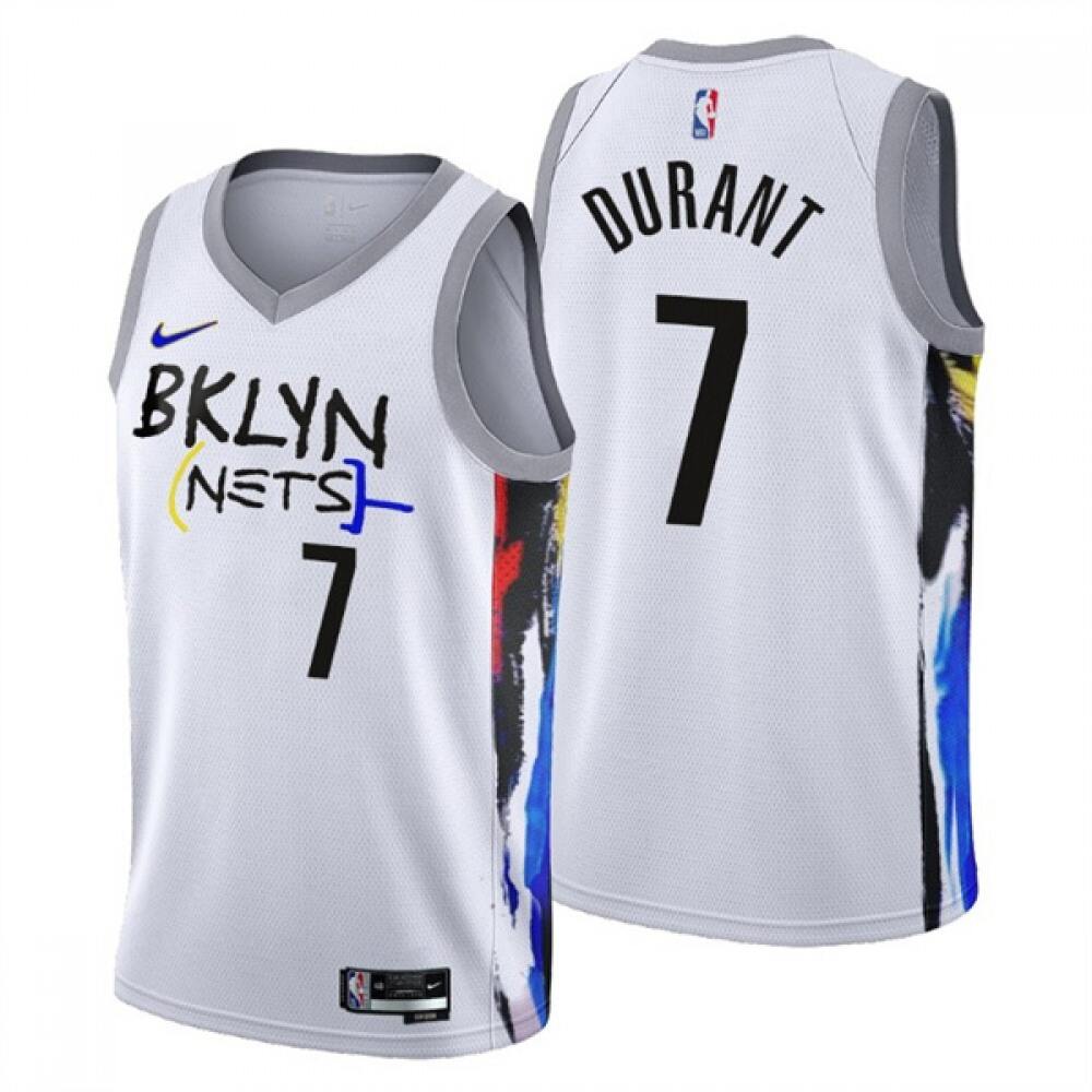 Elite Jersey Brooklyn Nets Kevin Durant7 - White City Edition