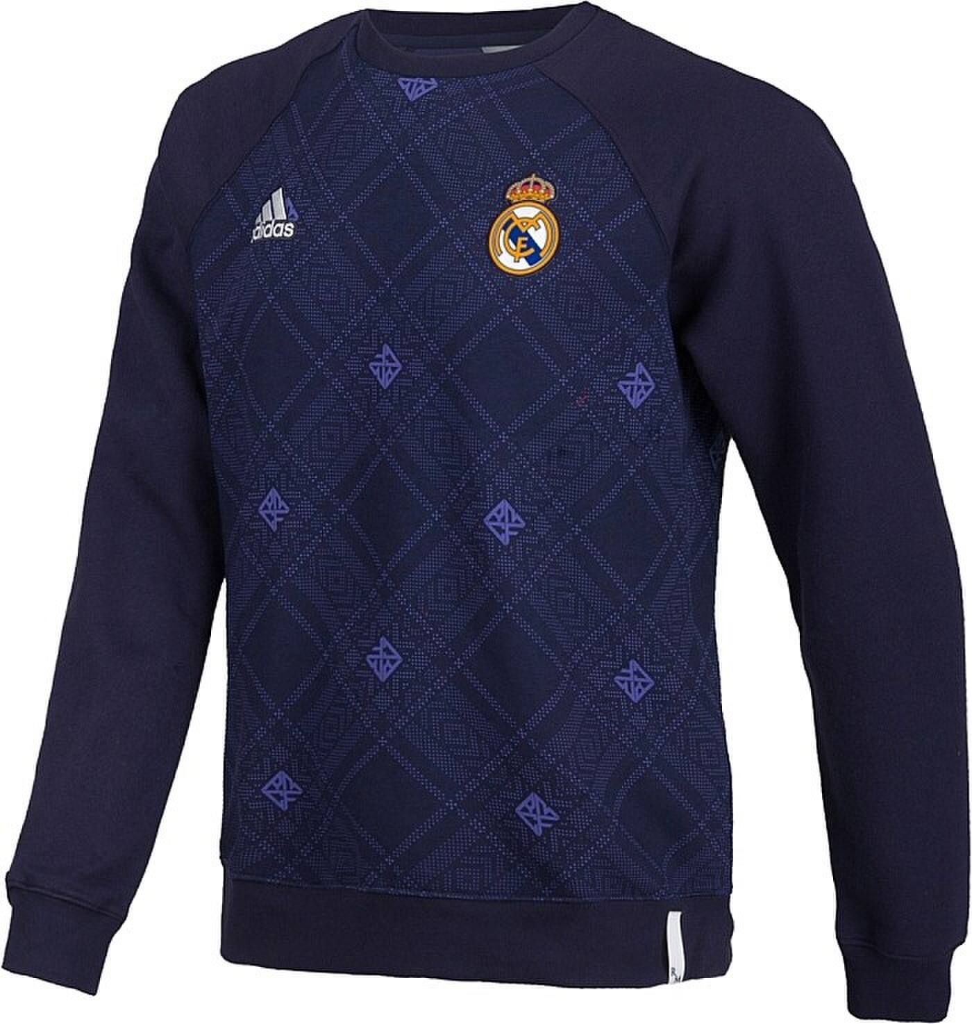 13-14 Real Madrid Navy Pattern Sweatshirt - Official Replica 2652