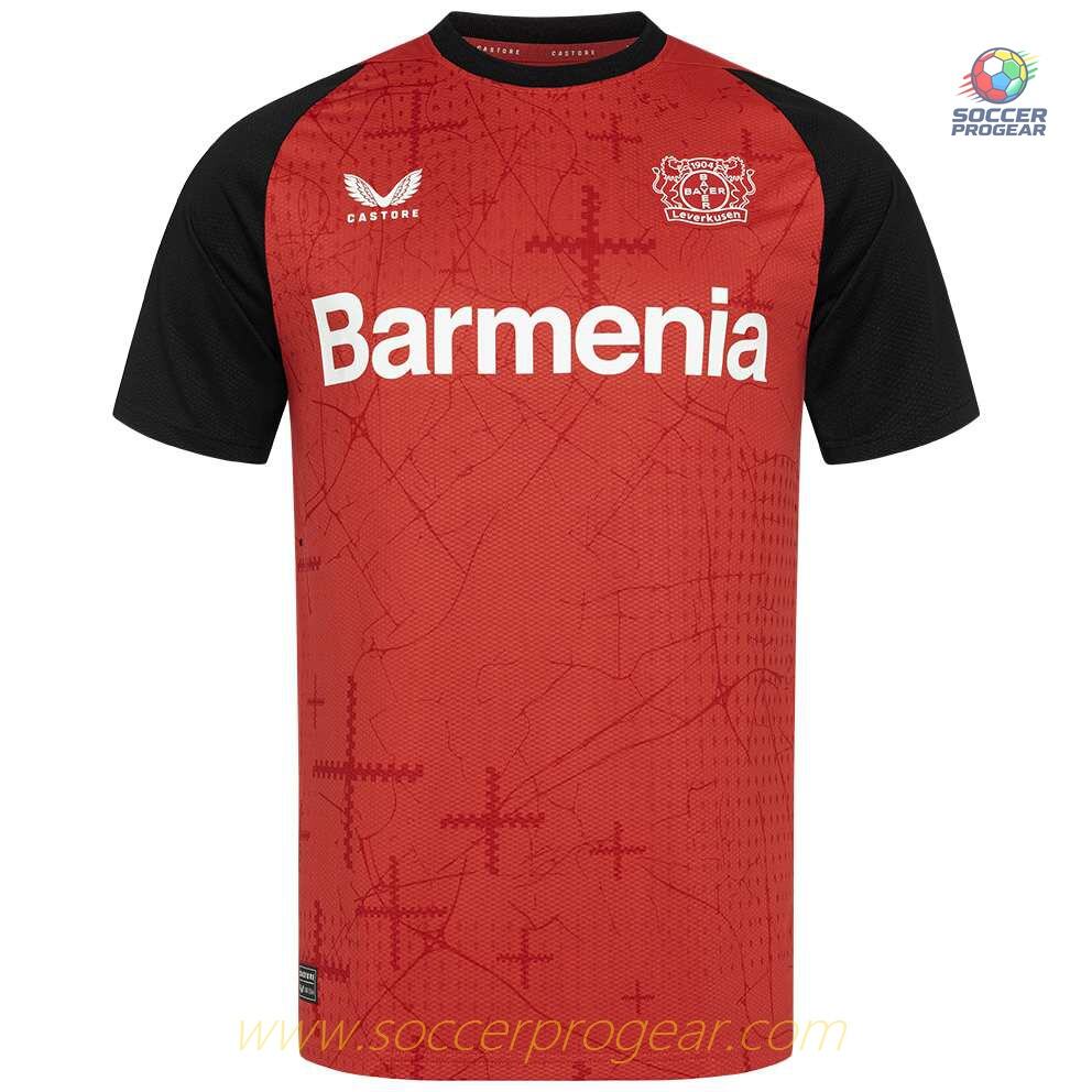 Leverkusen Home Team Football Jersey 2024-25 Edition