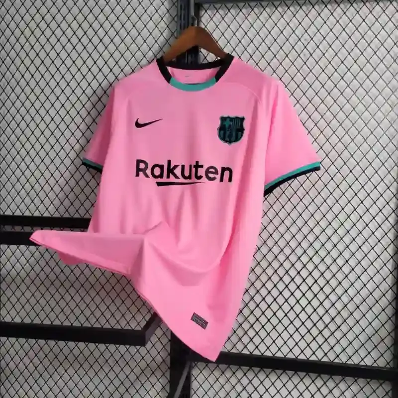 2020-2021 Barcelona Pink Soccer retro kit