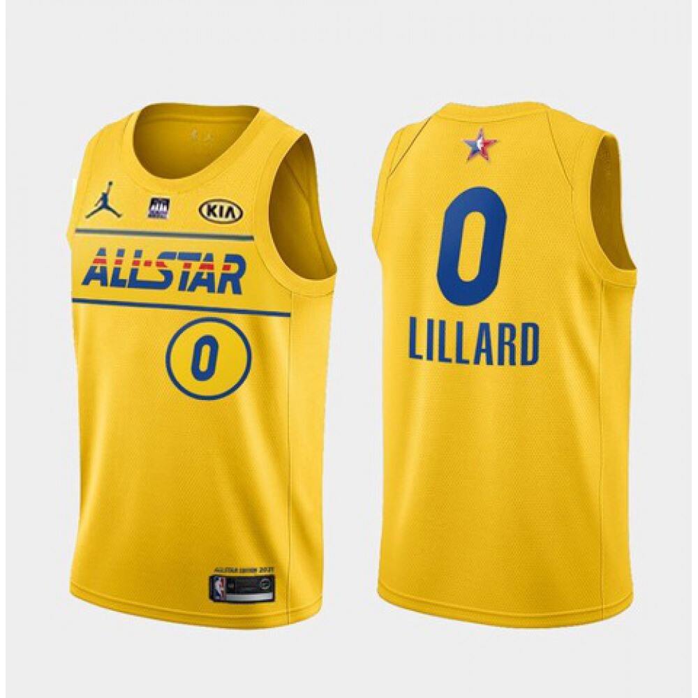 Damian Lillard0 Yellow Jersey - Basketball Fan Gear