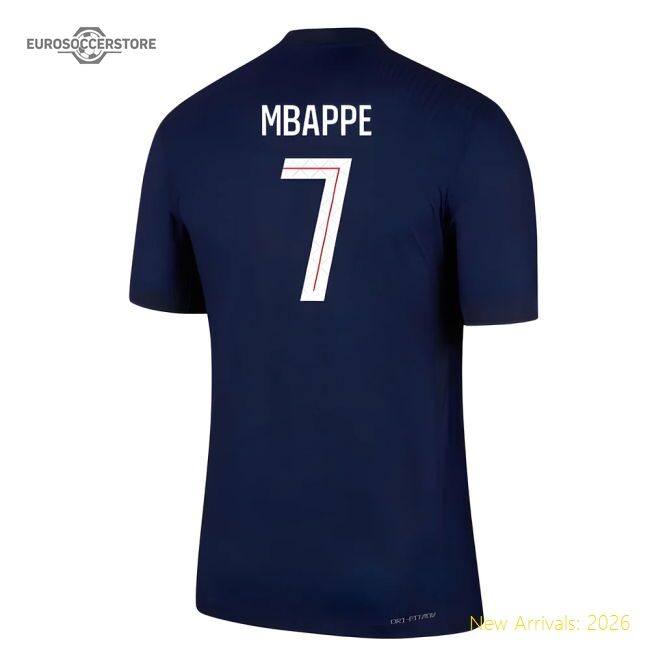 Fan-Favorite 2025-2026 Psg Home Dri-Fit Adv Authentic Shirt (Mbappe 7)
