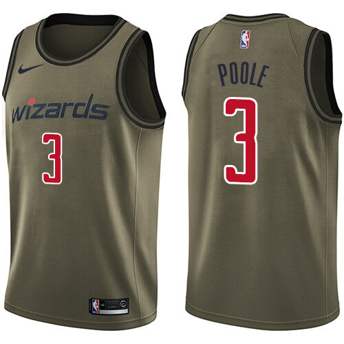 Wizards Jordan Poole #3 Official 2024 Icon NBA Swingman Jersey Green
