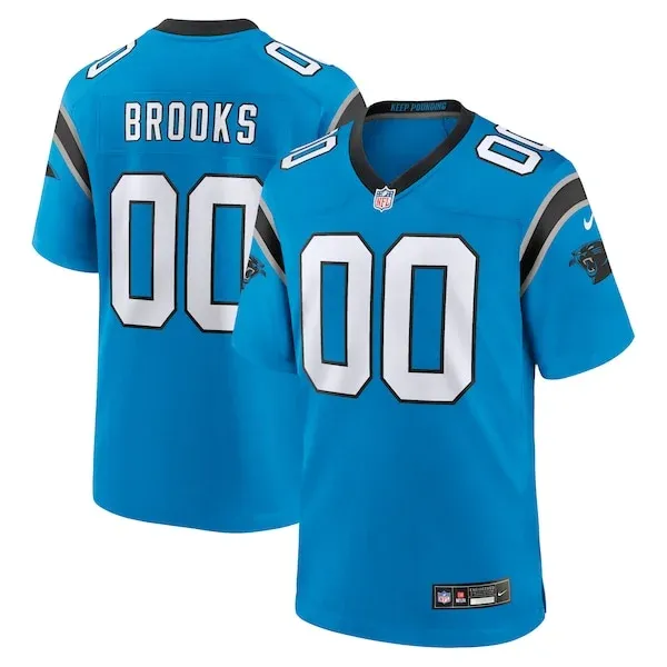 None Jonathon Brooks Game Jersey - Blue | NFL Player Jersey | NFL Foot