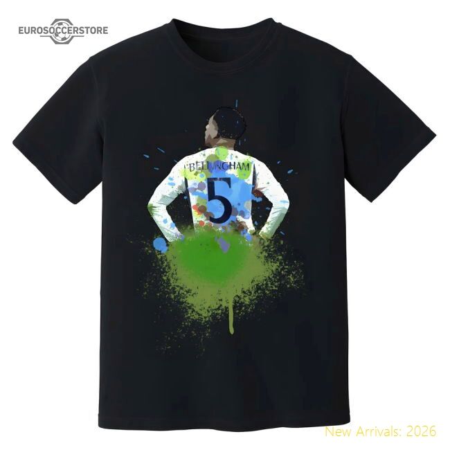 Jude Bellingham Real Madrid Art T-shirt (black) - Midfield Star
