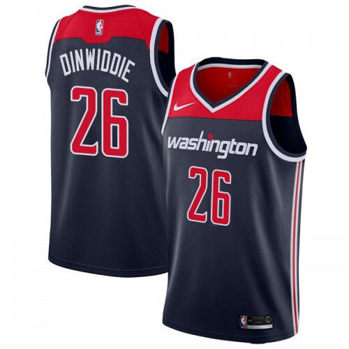 Wizards #26 Spencer Dinwiddie Authentic 2024 Statement NBA Jersey -