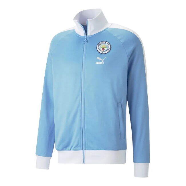 Adult 2023-2024 Man City FtblHeritage T7 Track Jacket (Light Blue)