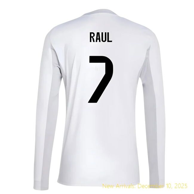 2025-2026 Real Madrid Long Sleeve RM Premium Quality Home Shirt (Raul