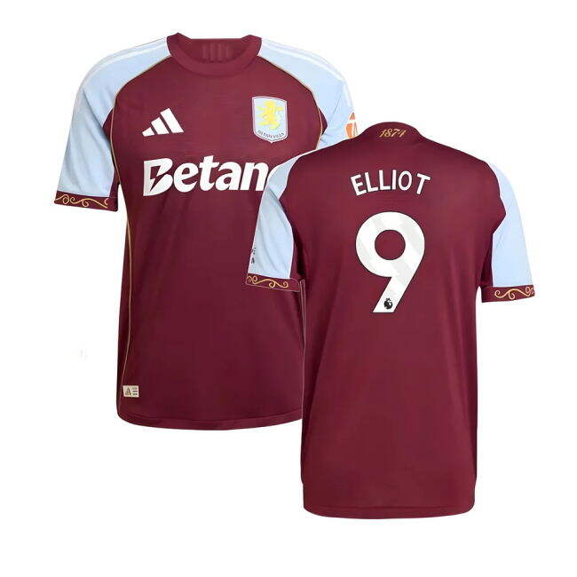 Aston Villa Home Soccer Shirt 2025-20 Elliot 9 L M S