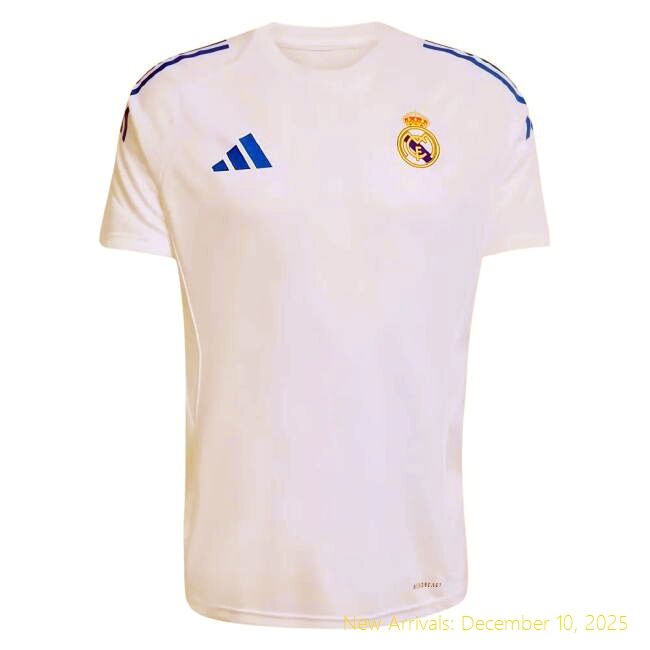 2025-2026 RM Real Madrid EU Training Durable Jersey (White) (Mbappe