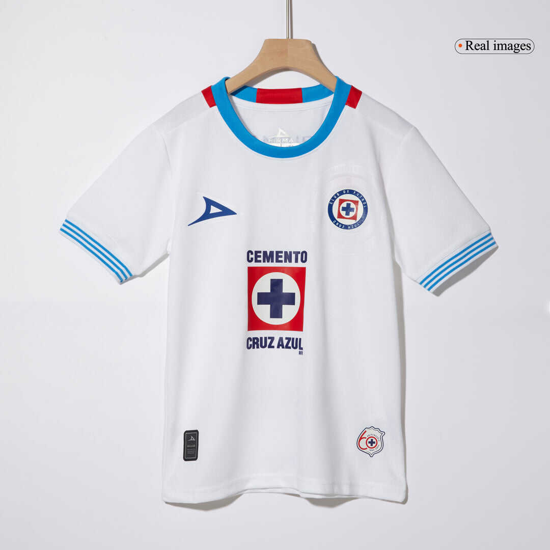 Kid's Cruz Azul Away Soccer Jersey Kit(Jersey+Shorts) 2024/25Authentic