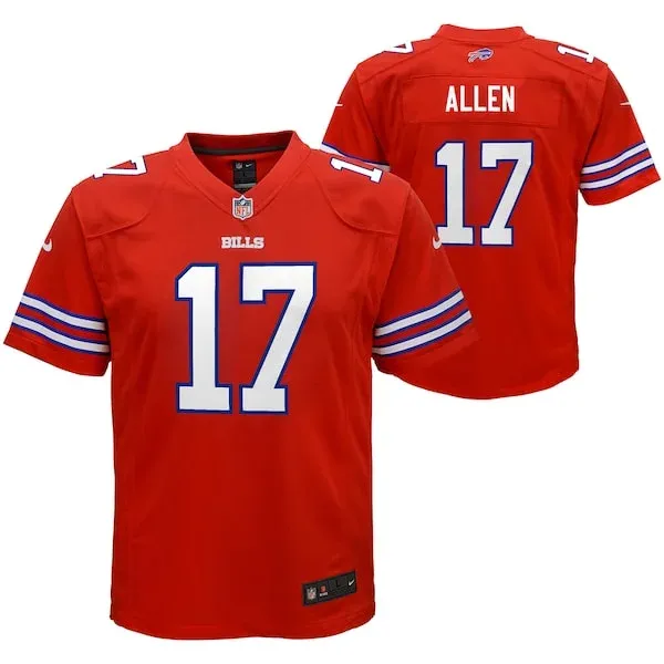 None Josh Allen Game Jersey - Red | NFL Player Jersey | NFL Football