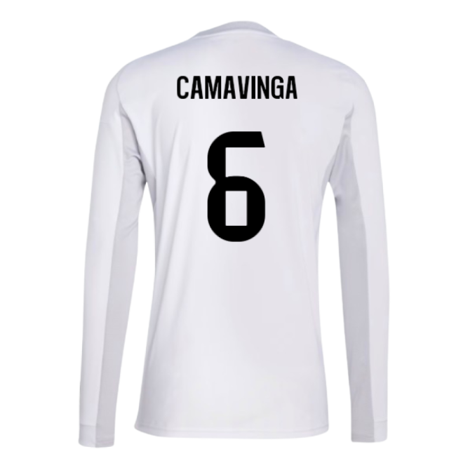 Original 2025-2026 Real Madrid Spanish Football Home Kit (Camavinga 6)